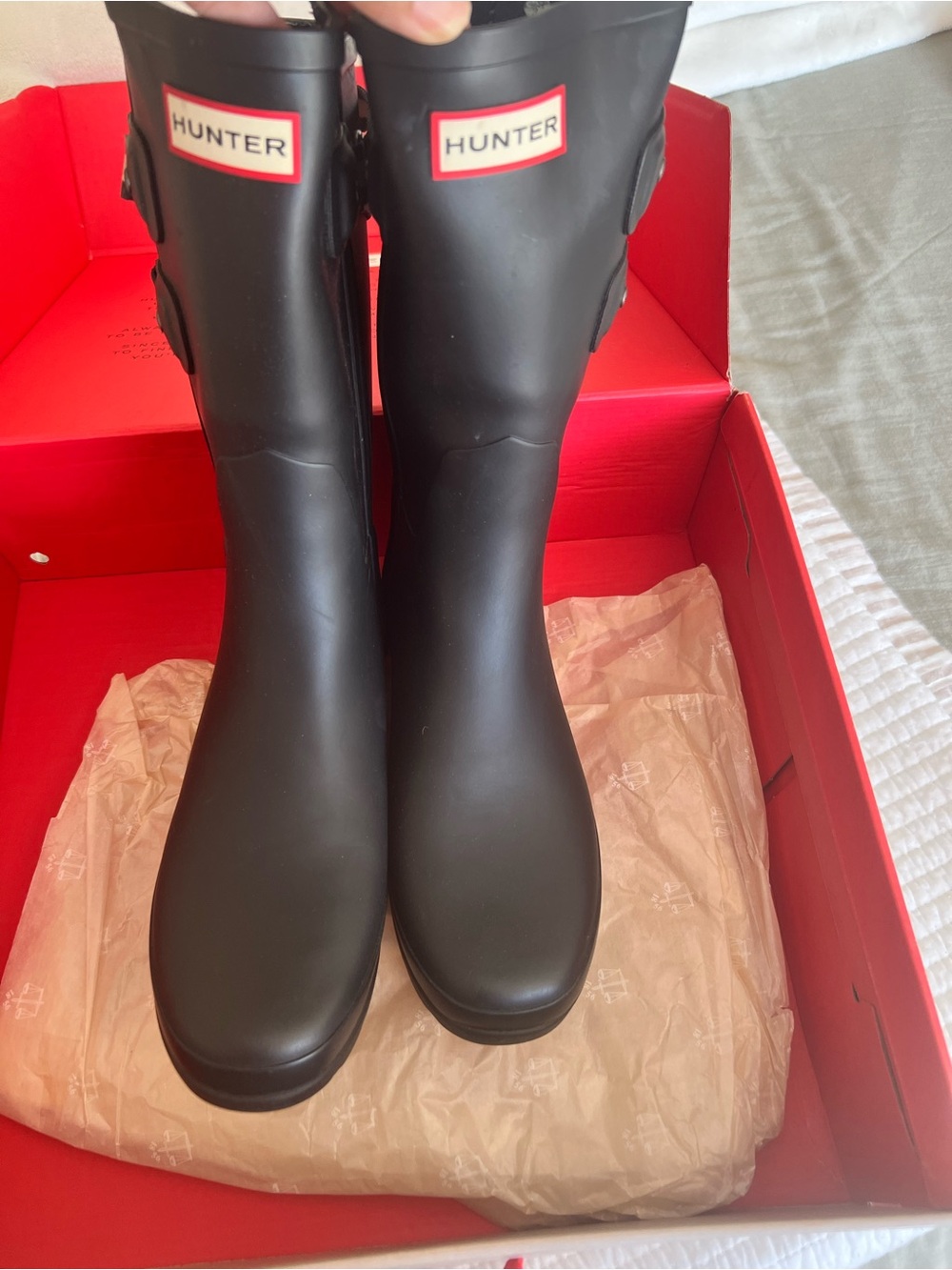Hunter Women's Black Original Midshaft Rain Boots